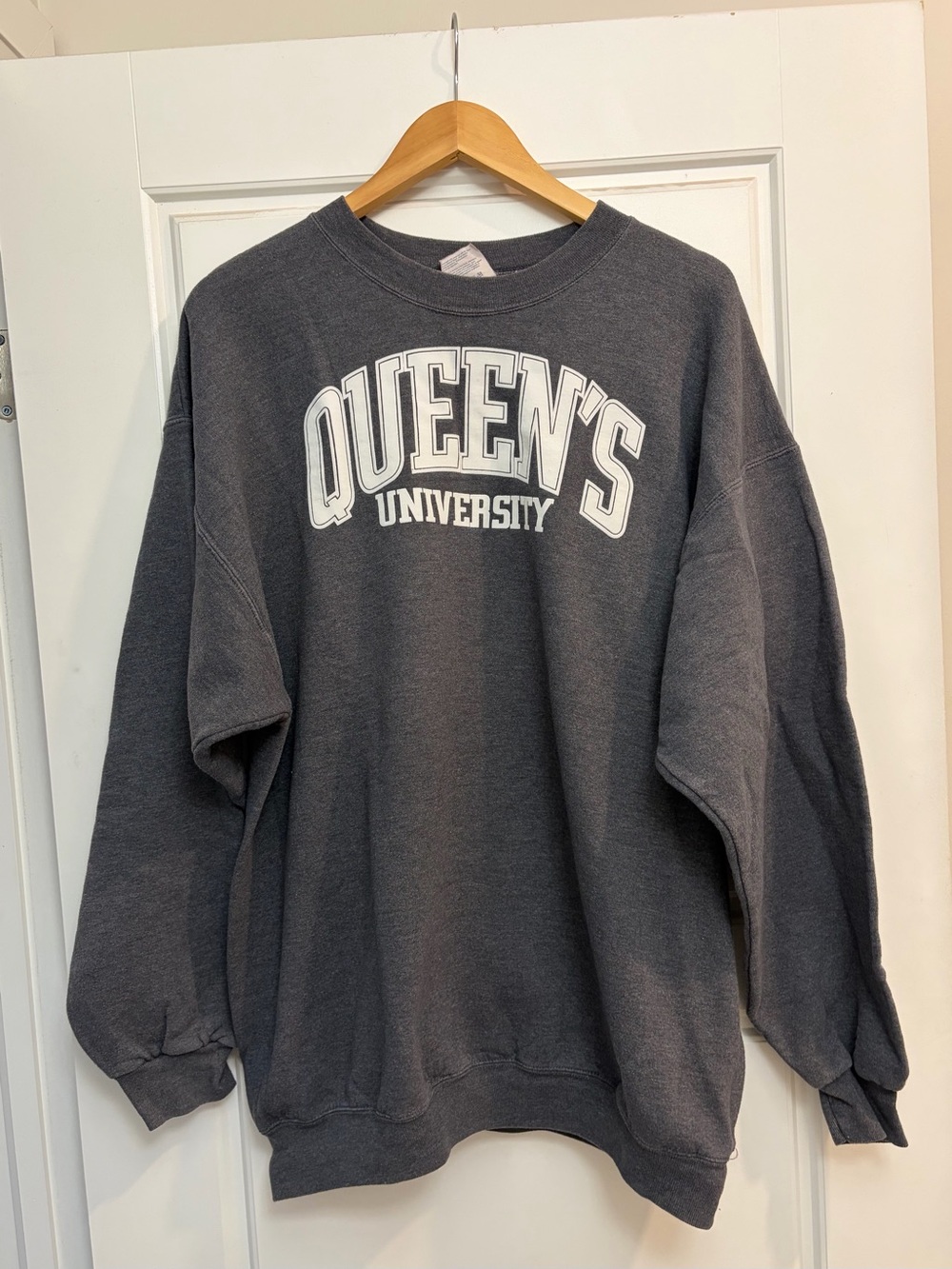 Gildan Charcoal Queen's University Crewneck Sweatshirt